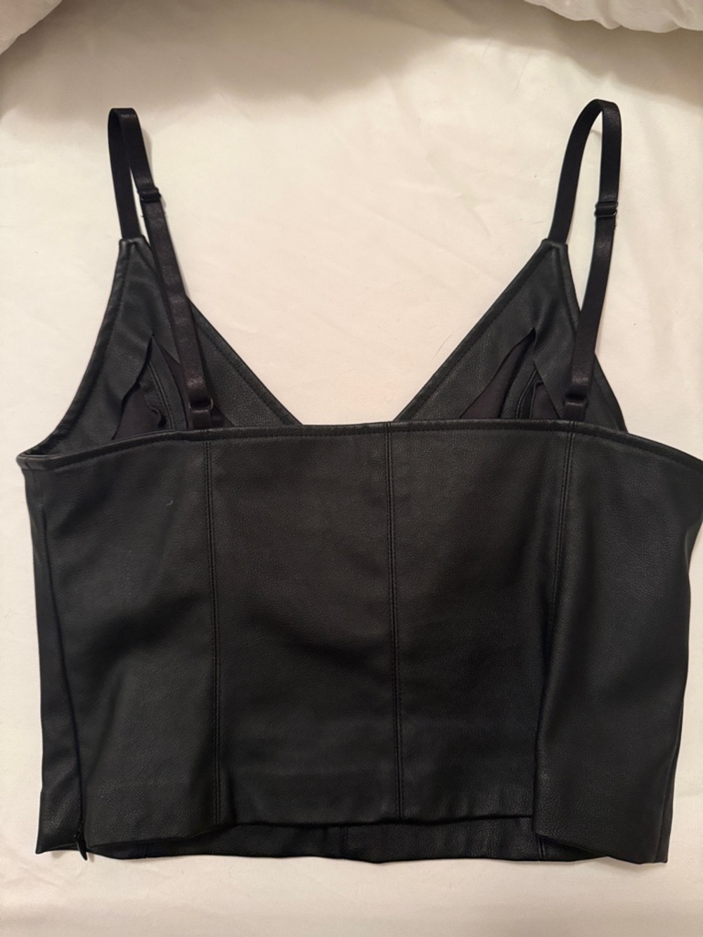 Zara faux leather crop tank. - Picture 2 of 5